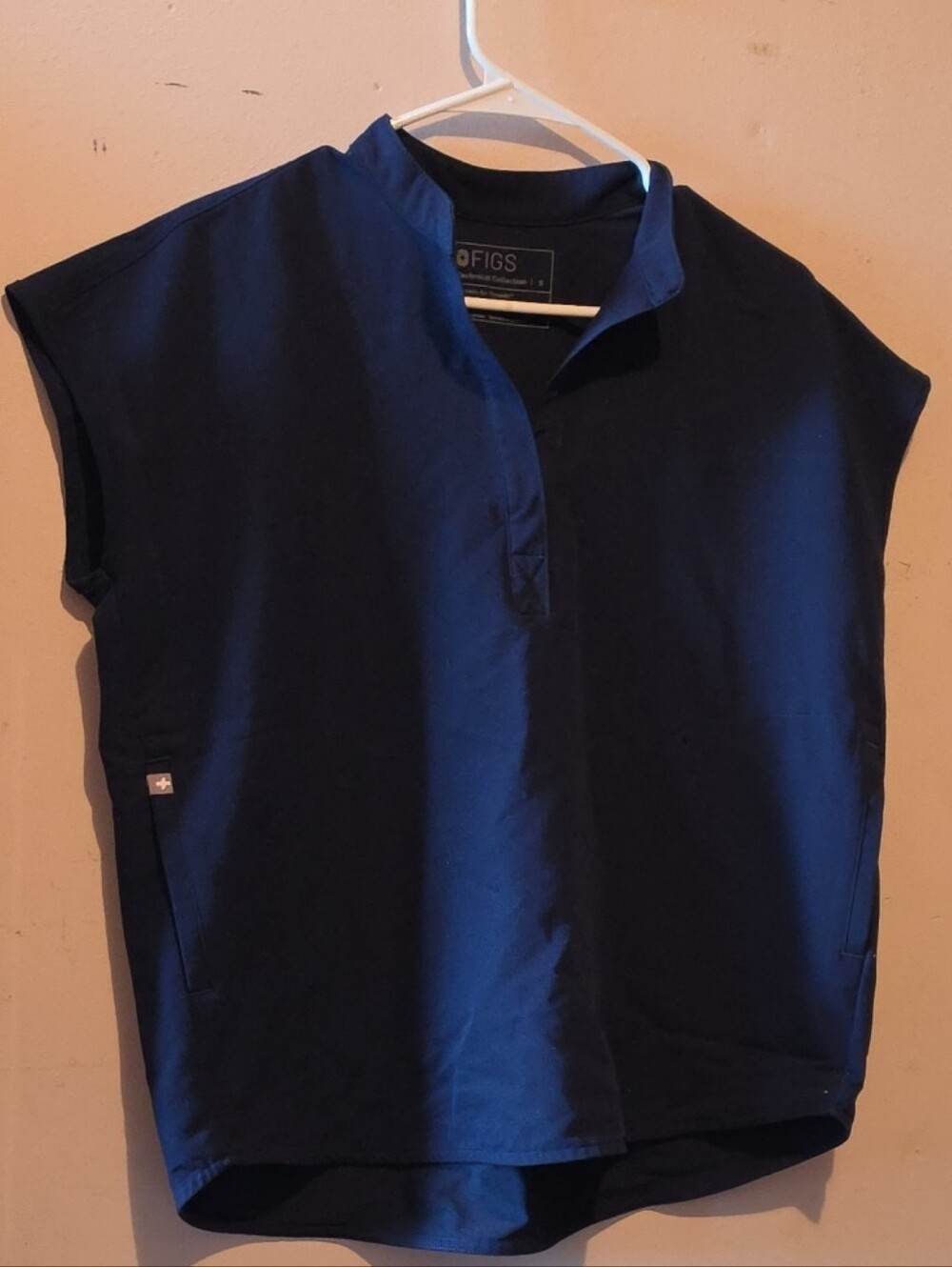 Figs Navy Sleeveless Tunic Top
